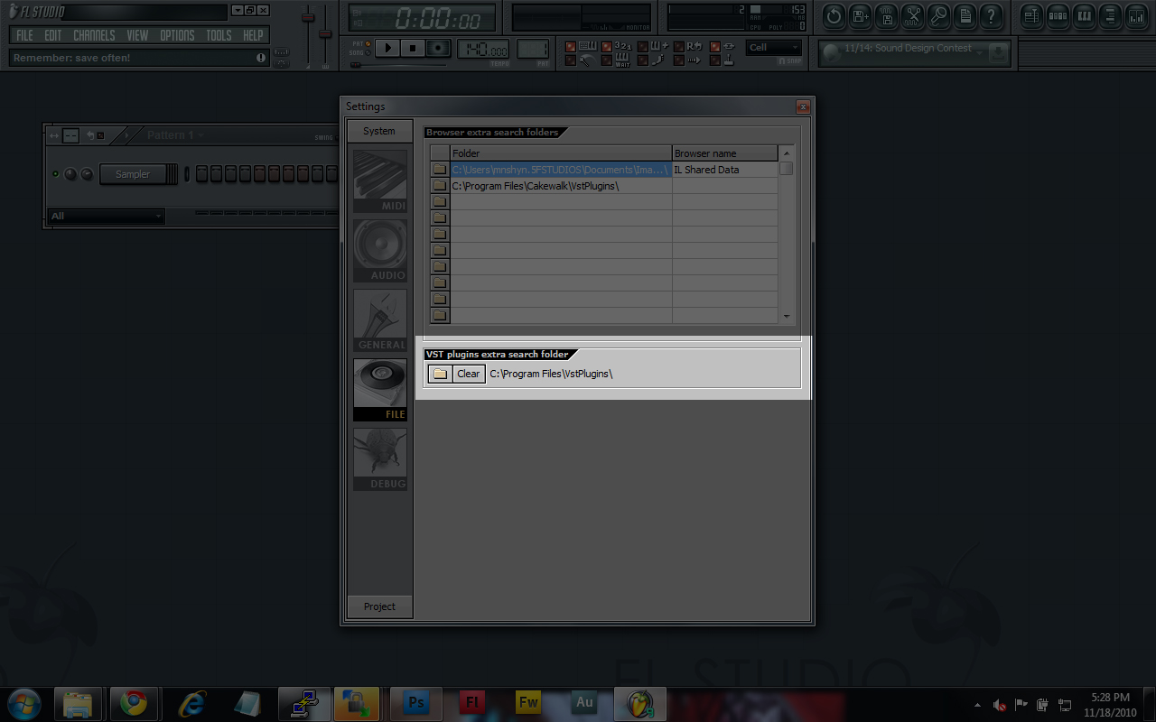 Adding a new VSTi to FLStudio. The path to your VST Plugins in FLStudio.