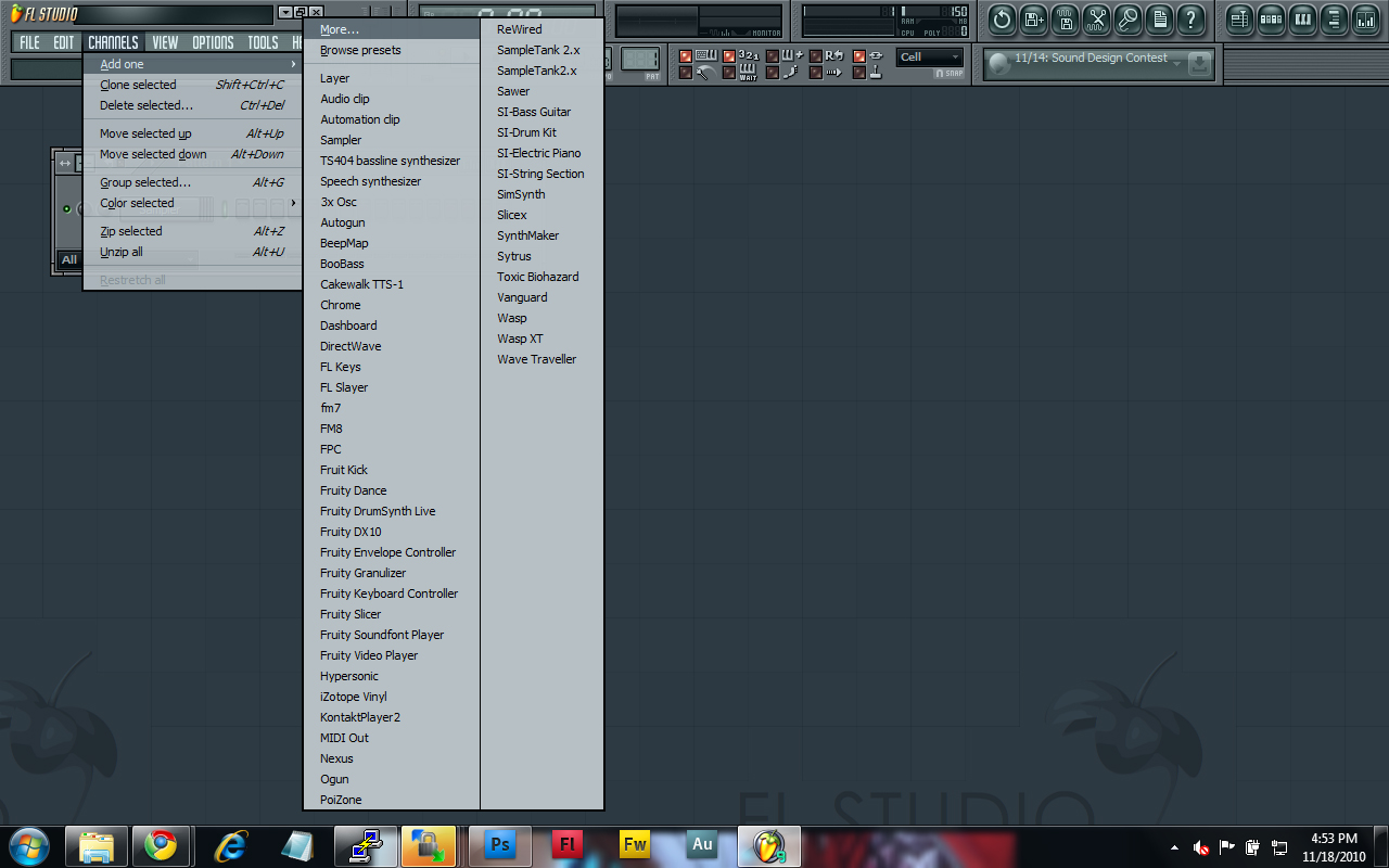 Adding a new VSTi to FLStudio. Adding a newly installed VSTi into FLStudio.